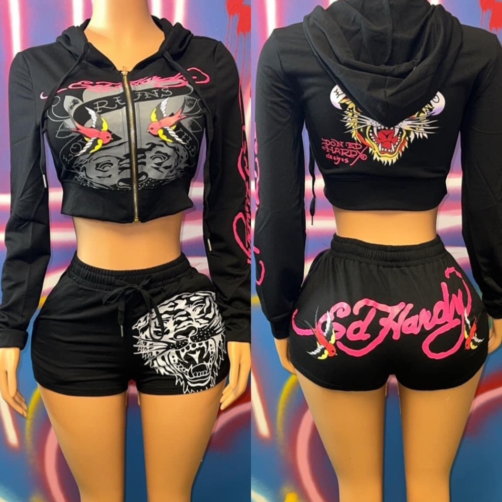 BLUE ED HARDY SET